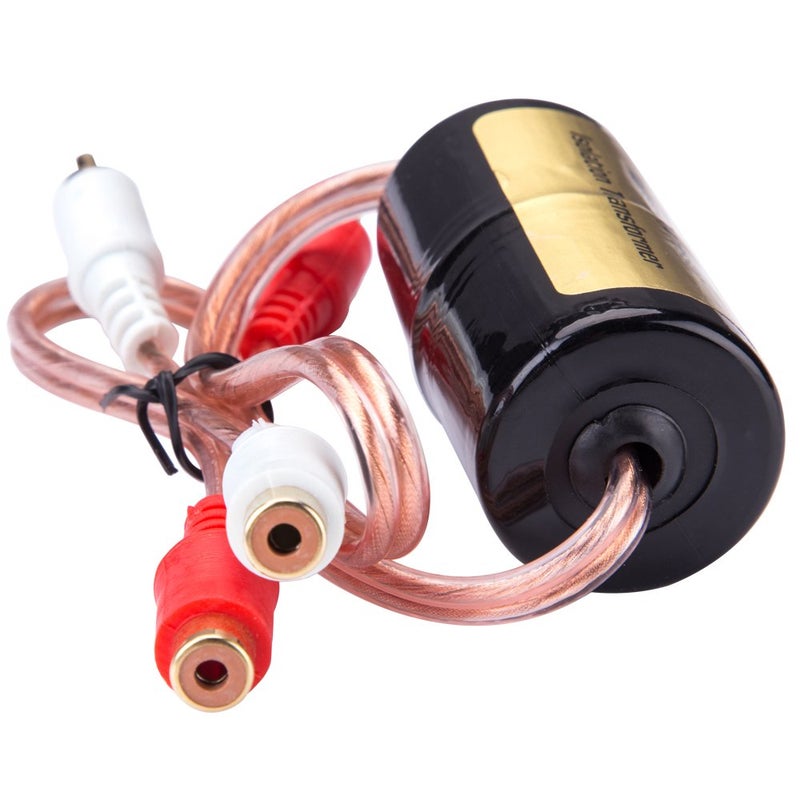 Mr.Ho Mr. Ho 20 Amp/12V RCA Car Audio Noise Filter Suppressor Ground Loop Isolator Transformer with Male and Female Plugs - Image 2